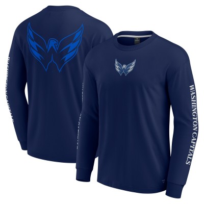 Футболка с длинным рукавом Washington Capitals Fanatics Elements Strive - Navy