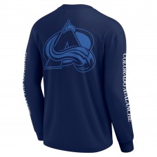 Футболка с длинным рукавом Colorado Avalanche Fanatics Navy Elements Strive