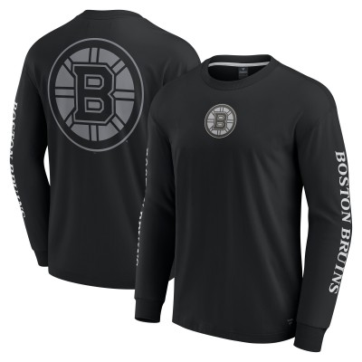 Футболка с длинным рукавом Boston Bruins Fanatics Black Elements Strive