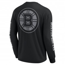Футболка с длинным рукавом Boston Bruins Fanatics Black Elements Strive