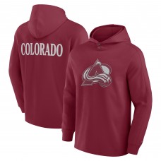 Футболка с длинным рукавом с капюшоном Colorado Avalanche Fanatics Burgundy Elements Blaze Tri-Blend