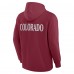 Футболка с длинным рукавом с капюшоном Colorado Avalanche Fanatics Burgundy Elements Blaze Tri-Blend