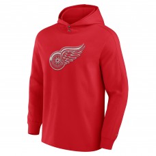 Футболка с длинным рукавом с капюшоном Detroit Red Wings Fanatics Elements Blaze Tri-Blend- Red