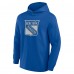 New York Rangers Fanatics Blue Elements Blaze Tri-Blend Long Sleeve Hoodie T-Shirt