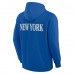 New York Rangers Fanatics Blue Elements Blaze Tri-Blend Long Sleeve Hoodie T-Shirt