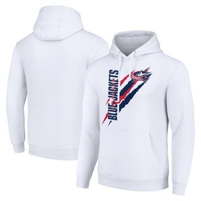 Толстовка Columbus Blue Jackets Starter Color Scratch Fleece - White