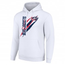 Толстовка Columbus Blue Jackets Starter Color Scratch Fleece - White