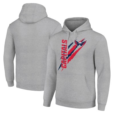 Толстовка Washington Capitals Starter Heather Gray Color Scratch Fleece