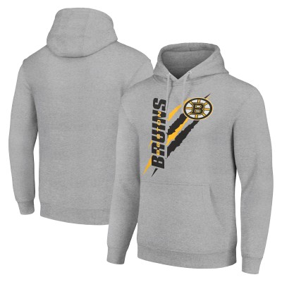 Толстовка Boston Bruins Starter Color Scratch Fleece - Heather Gray