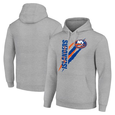 Толстовка New York Islanders Starter Color Scratch Fleece - Heather Gray