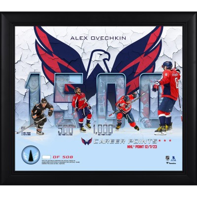 Alexander Ovechkin Washington Capitals Fanatics Authentic Framed 15 x 17 1,500-Point Game Collage with a Piece of Game-Used Puck - Limited Edition of 508