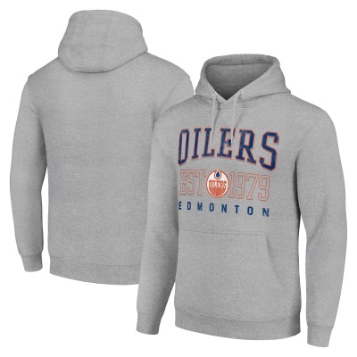 Толстовка Edmonton Oilers Starter Retro Graphic - Heather Gray