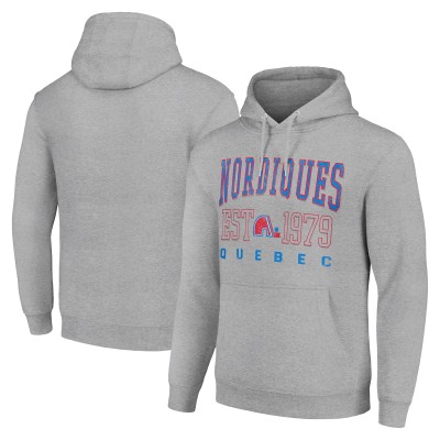 Толстовка Quebec Nordiques Starter Heather Gray Retro Graphic