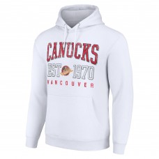 Vancouver Canucks Starter White Retro Graphic Pullover Hoodie