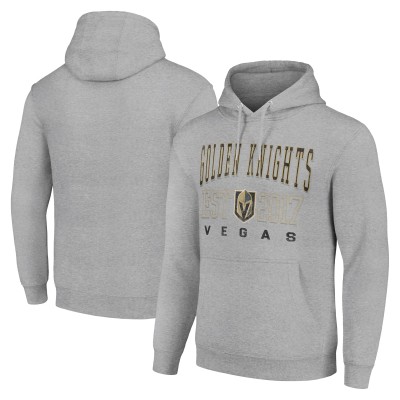 Vegas Golden Knights Starter Heather Gray Graphic Pullover Hoodie