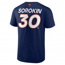 Футболка Ilya Sorokin New York Islanders 2024 NHL Stadium Series Authentic Pro Name & Number - Navy
