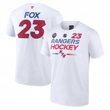 Adam Fox New York Rangers 2024 NHL Stadium Series Authentic Pro Name & Number T-Shirt - White