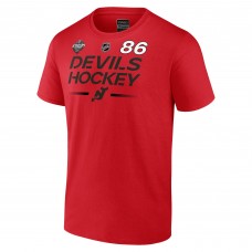 Jack Hughes New Jersey Devils 2024 NHL Stadium Series Authentic Pro Name & Number T-Shirt - Red