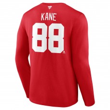 Футболка с длинным рукавом Patrick Kane Detroit Red Wings Authentic Stack Name & Number - Red