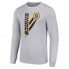 Футболка Boston Bruins Starter Color Scratch Long-Sleeve - Heather Gray