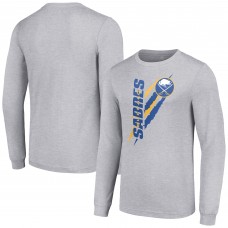 Buffalo Sabres Starter Color Scratch Long-Sleeve T-Shirt - Heather Gray