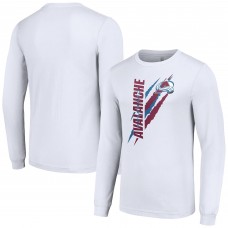 Футболка с длинным рукавом Colorado Avalanche Starter Color Scratch - White