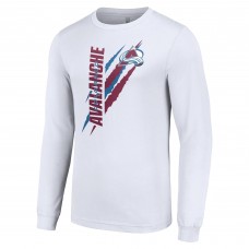 Футболка с длинным рукавом Colorado Avalanche Starter Color Scratch - White