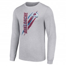 Футболка с длинным рукавом Colorado Avalanche Starter Color Scratch - Heather Gray