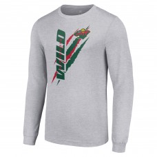 Футболка с длинным рукавом Minnesota Wild Starter Color Scratch - Heather Gray