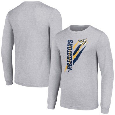Футболка с длинным рукавом Nashville Predators Starter Color Scratch - Heather Gray