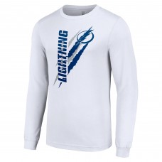 Футболка с длинным рукавом Tampa Bay Lightning Starter Color Scratch - White Футболка с длинным рукавом Tampa Bay Lightning Starter Color Scratch - White