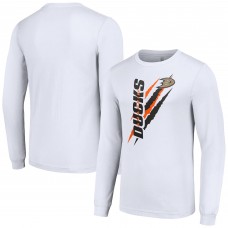 Футболка с длинным рукавом Anaheim Ducks Starter Color Scratch - White