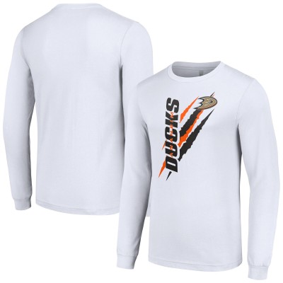 Футболка с длинным рукавом Anaheim Ducks Starter Color Scratch - White