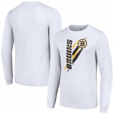 Футболка Boston Bruins Starter Color Scratch Long-Sleeve - White