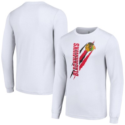 Футболка Chicago Blackhawks Starter Color Scratch Long-Sleeve - White