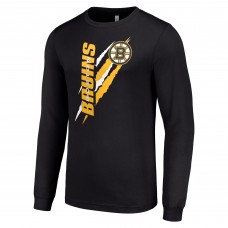 Футболка Boston Bruins Starter Color Scratch Long-Sleeve - Black