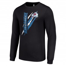 Футболка с длинным рукавом Colorado Avalanche Starter Color Scratch - Black