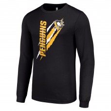Футболка Pittsburgh Penguins Starter Black Color Scratch Long-Sleeve Футболка Pittsburgh Penguins Starter Black Color Scratch Long-Sleeve