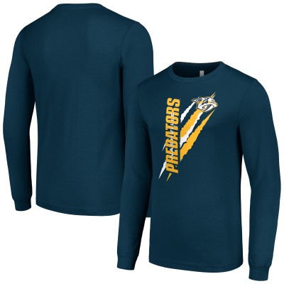 Футболка с длинным рукавом Nashville Predators Starter Color Scratch - Navy