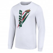 Футболка с длинным рукавом Minnesota Wild Starter White Color Scratch