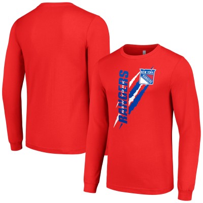 Футболка с длинным рукавом New York Rangers Starter Color Scratch - Red