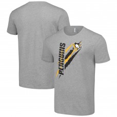 Pittsburgh Penguins Starter Heather Gray Color Scratch T-Shirt