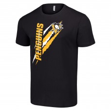 Pittsburgh Penguins Starter Black Color Scratch T-Shirt