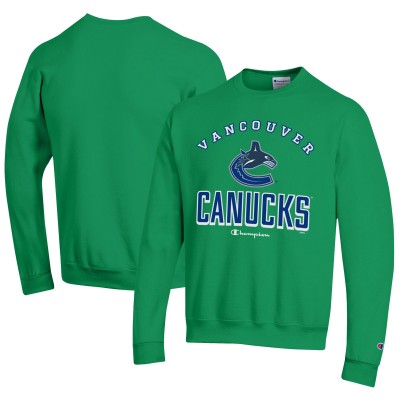 Vancouver Canucks Champion Green Eco Powerblend Crewneck Sweatshirt