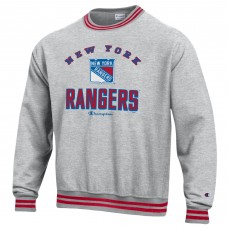 New York Rangers Champion Reverse Weave Yarn Dye Pullover Sweatshirt - Heather Gray