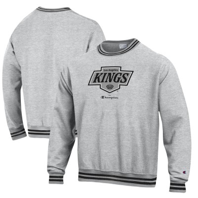 Los Angeles Kings Champion Heather Gray Reverse Weave Yarn Dye Pullover Sweatshirt
