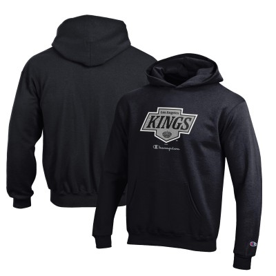 Подростковая Los Angeles Kings Champion Black Eco Powerblend Pullover Hoodie