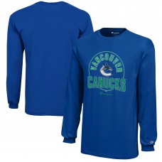 Подростковая Vancouver Canucks Champion Royal Long-Sleeve Jersey T-Shirt