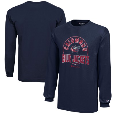 Футболка с длинным рукавом Columbus Blue Jackets Champion Youth Long-Sleeve Jersey - Navy