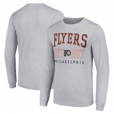 Футболка Philadelphia Flyers Starter Retro Graphic Long Sleeve Crew - Heather Gray